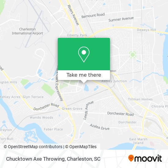 Chucktown Axe Throwing map