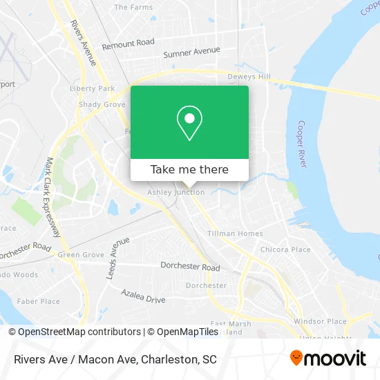 Rivers Ave / Macon Ave map
