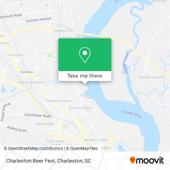 Charleston Beer Fest map