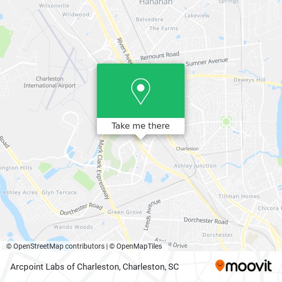 Arcpoint Labs of Charleston map