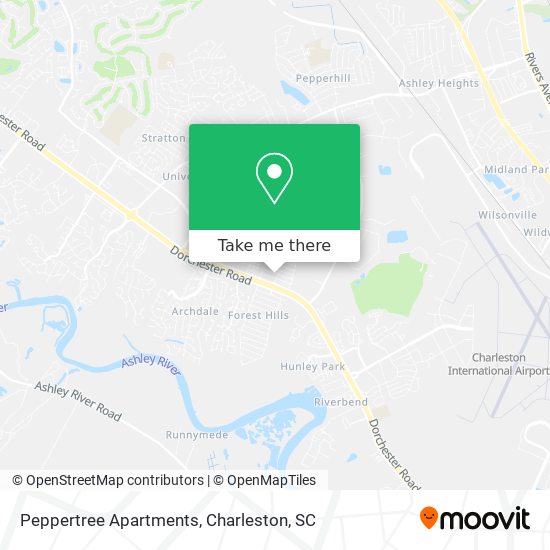 Mapa de Peppertree Apartments