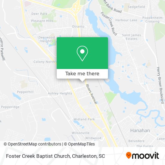 Foster Creek Baptist Church map