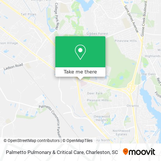 Palmetto Pulmonary & Critical Care map