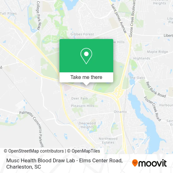 Mapa de Musc Health Blood Draw Lab - Elms Center Road
