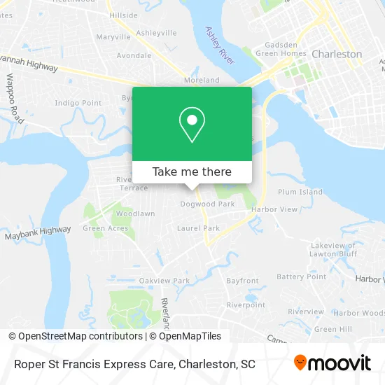 Roper St Francis Express Care map