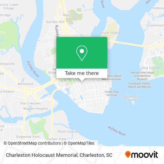 Charleston Holocaust Memorial map