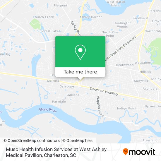 Musc Health Infusion Services at West Ashley Medical Pavilion map