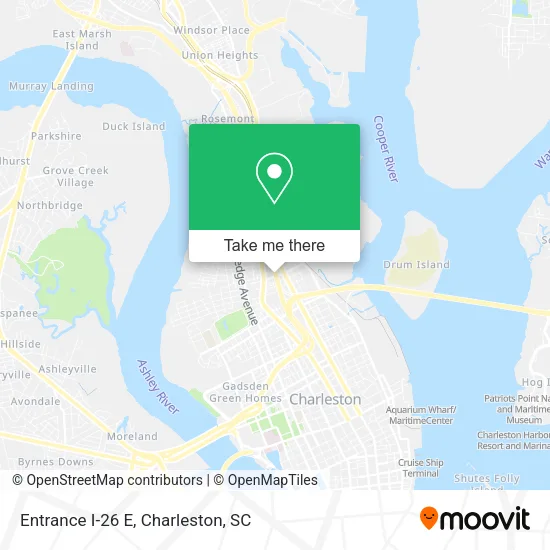 Entrance I-26 E map