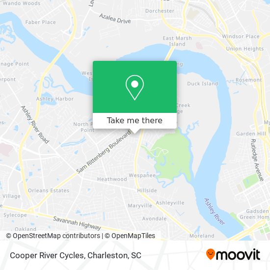 Mapa de Cooper River Cycles