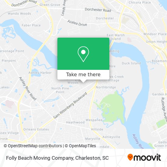 Mapa de Folly Beach Moving Company