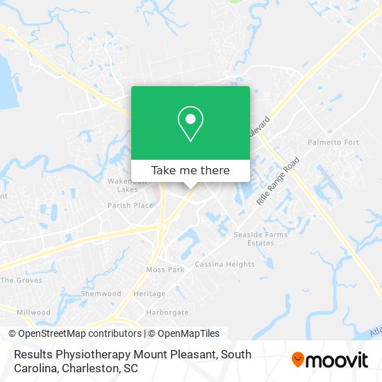 Mapa de Results Physiotherapy Mount Pleasant, South Carolina