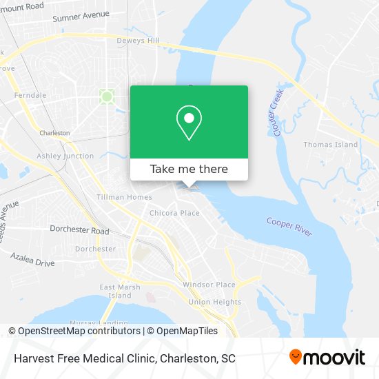 Mapa de Harvest Free Medical Clinic
