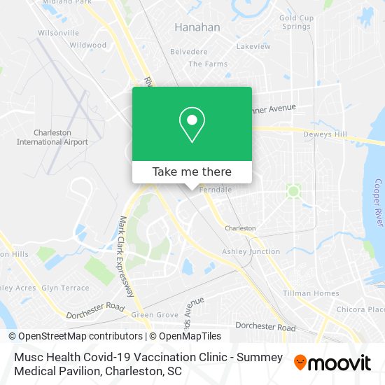 Musc Health Covid-19 Vaccination Clinic - Summey Medical Pavilion map