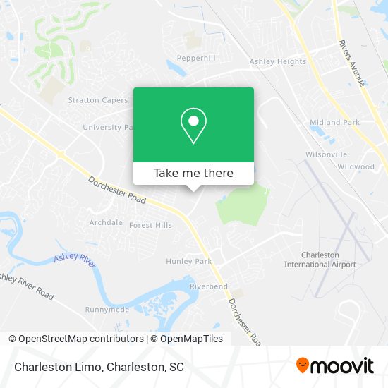 Mapa de Charleston Limo
