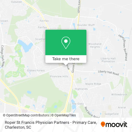 Roper St Francis Physician Partners - Primary Care map