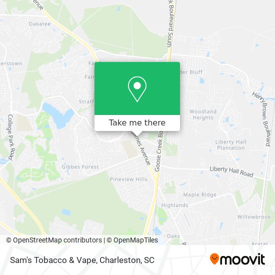 Sam's Tobacco & Vape map