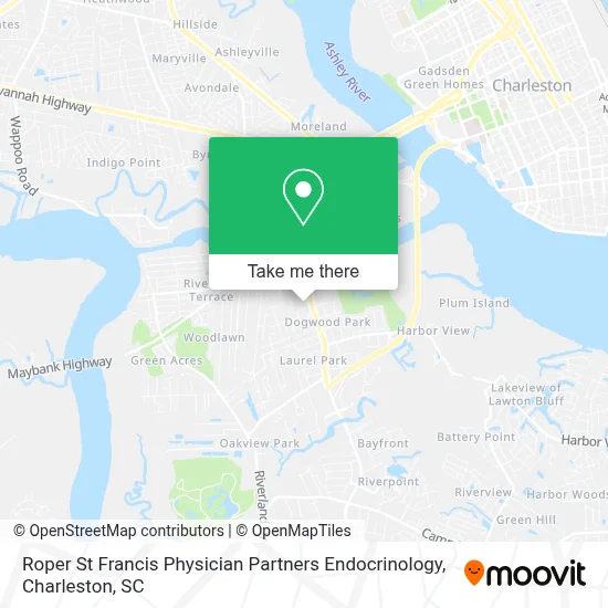 Roper St Francis Physician Partners Endocrinology map