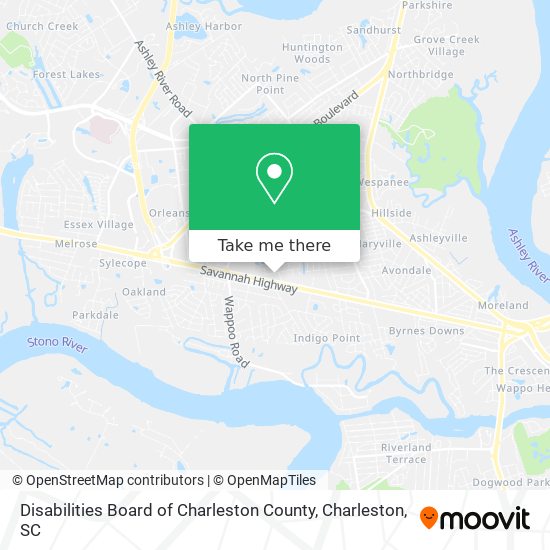 Disabilities Board of Charleston County map