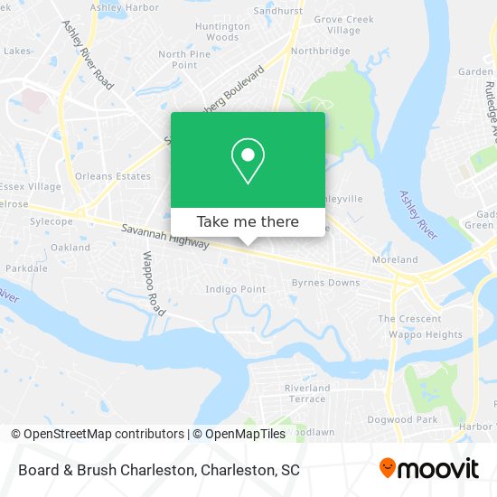 Board & Brush Charleston map