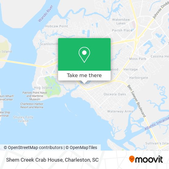 Shem Creek Crab House map