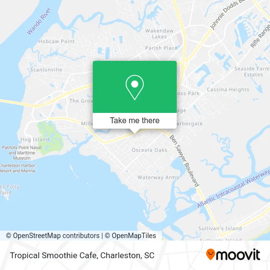 Mapa de Tropical Smoothie Cafe