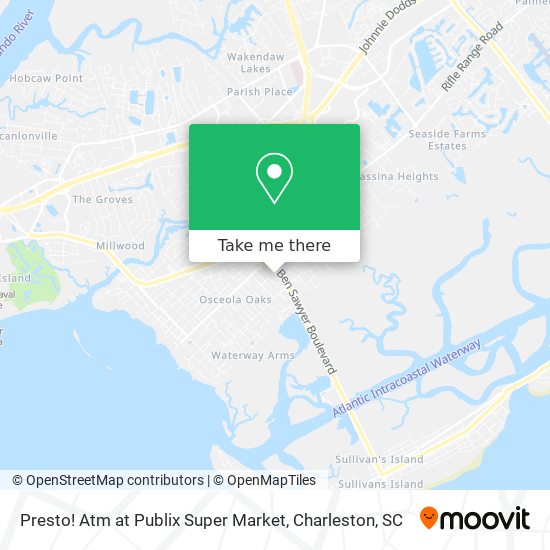 Presto! Atm at Publix Super Market map