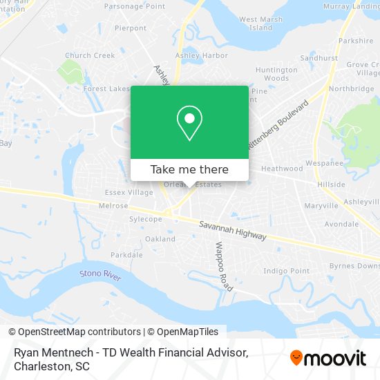 Mapa de Ryan Mentnech - TD Wealth Financial Advisor