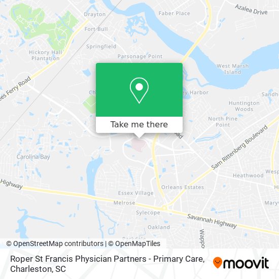 Roper St Francis Physician Partners - Primary Care map