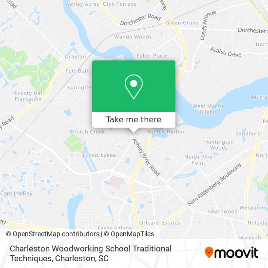 Mapa de Charleston Woodworking School Traditional Techniques