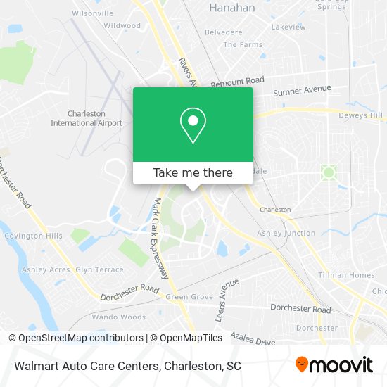 Mapa de Walmart Auto Care Centers