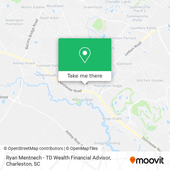 Mapa de Ryan Mentnech - TD Wealth Financial Advisor