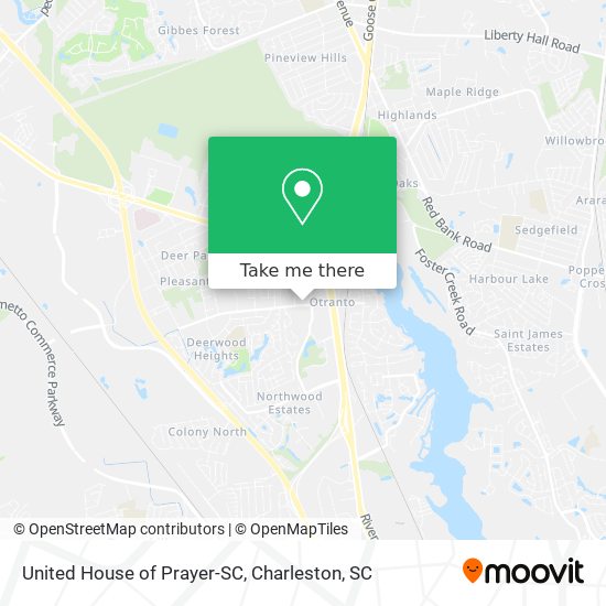 Mapa de United House of Prayer-SC