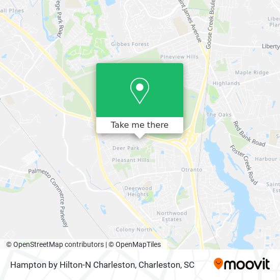 Hampton by Hilton-N Charleston map