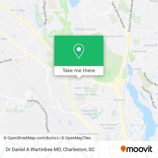 Dr Daniel A Wartinbee MD map