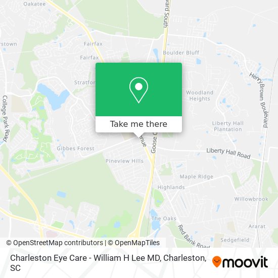How to get to Charleston Eye Care - William H Lee MD in Goose Creek-Hanahan  by Bus?