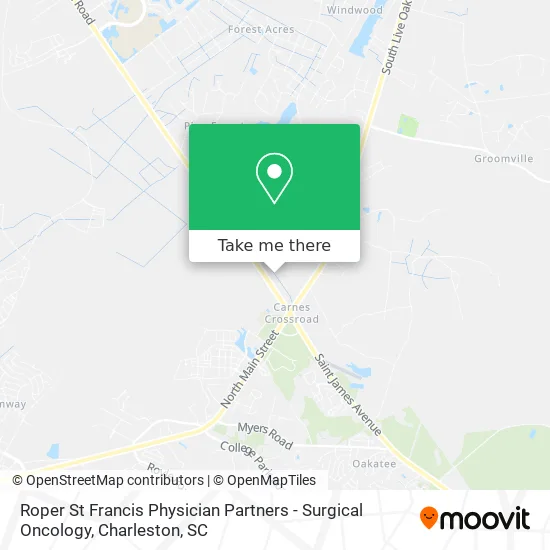 Roper St Francis Physician Partners - Surgical Oncology map