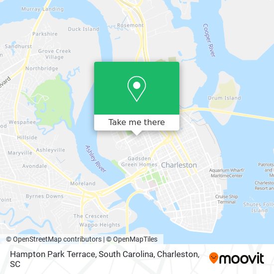 Hampton Park Terrace, South Carolina map