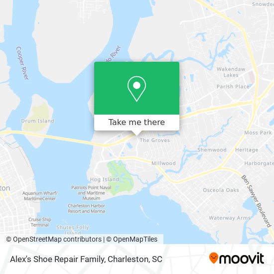 Alex's Shoe Repair Family map