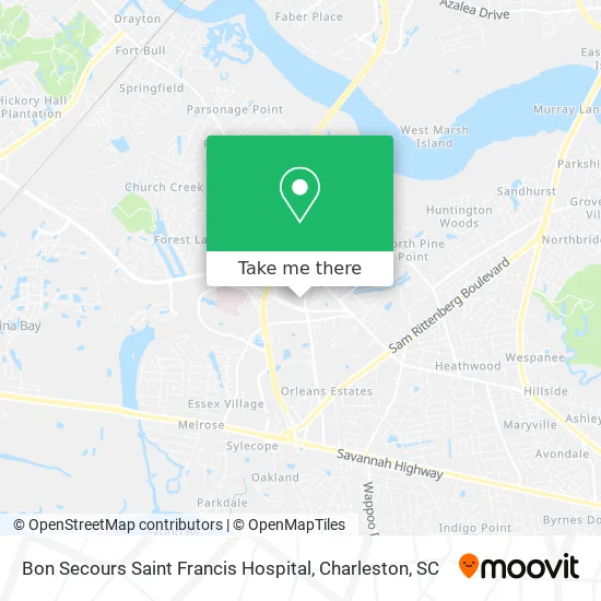 Mapa de Bon Secours Saint Francis Hospital