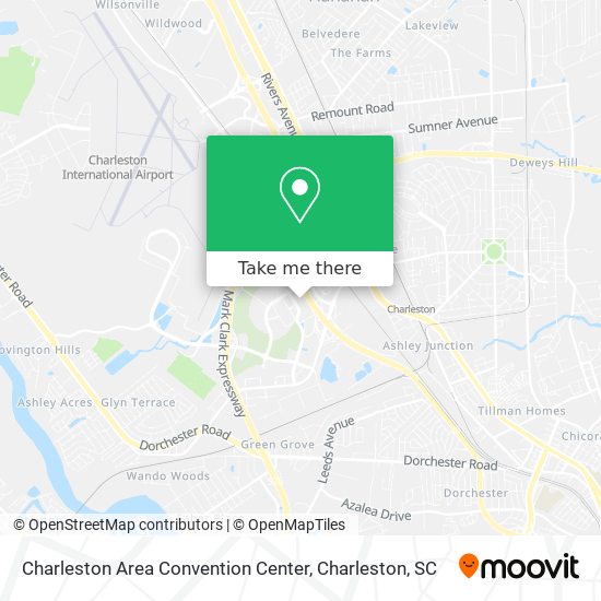 Mapa de Charleston Area Convention Center