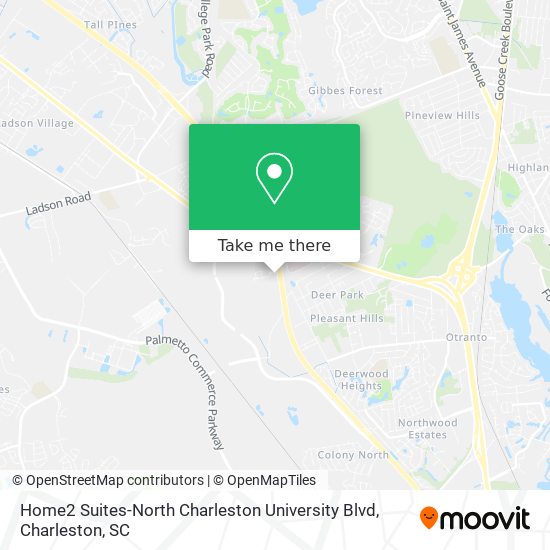 Home2 Suites-North Charleston University Blvd map
