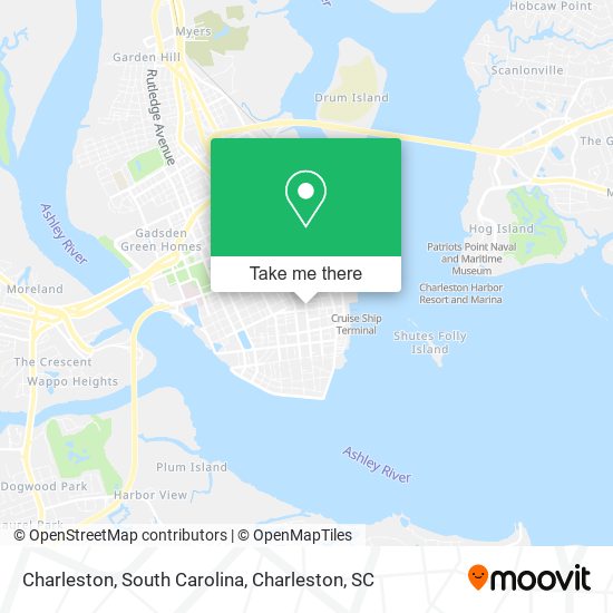 Mapa de Charleston, South Carolina
