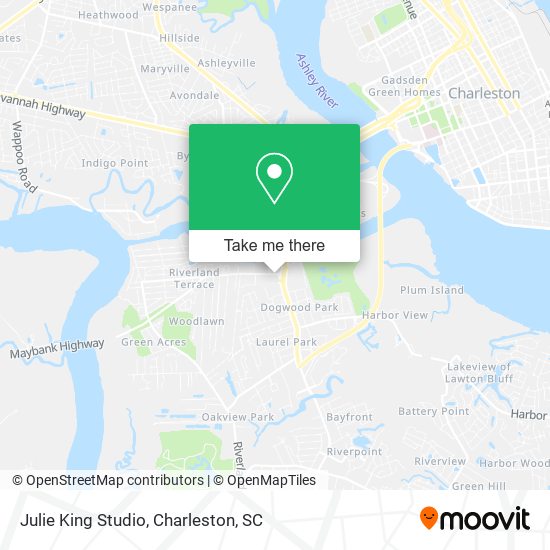 Julie King Studio map