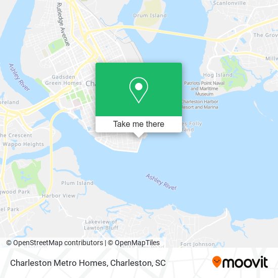 Mapa de Charleston Metro Homes