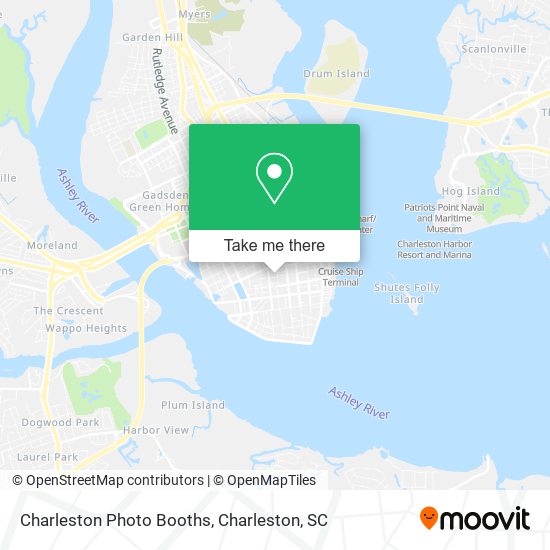 Mapa de Charleston Photo Booths
