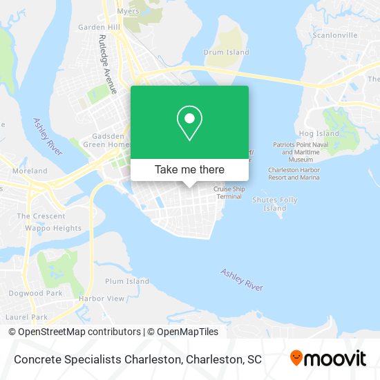 Mapa de Concrete Specialists Charleston