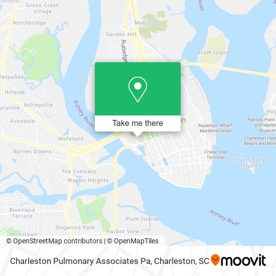 Mapa de Charleston Pulmonary Associates Pa