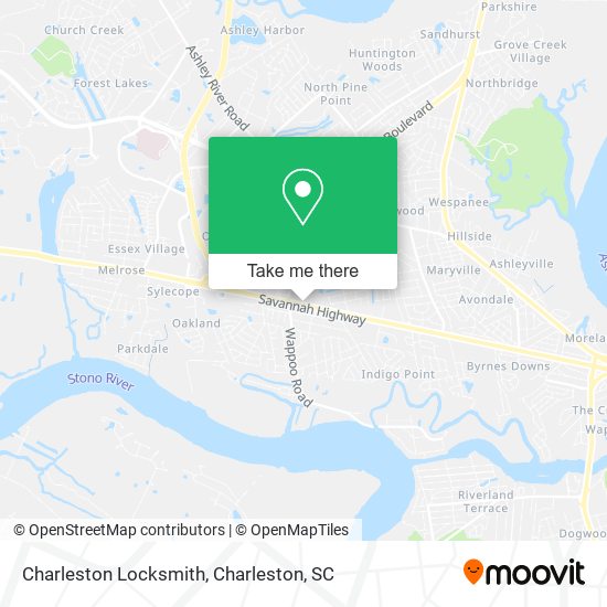 Mapa de Charleston Locksmith