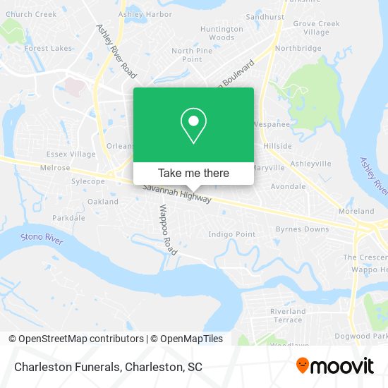 Mapa de Charleston Funerals
