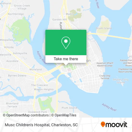 Mapa de Musc Children's Hospital